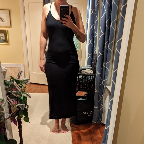 Boutique midi black jersey dress - Picture 4 of 4